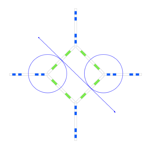 Stangenarbeit-Quadrat-mit-Strahlen