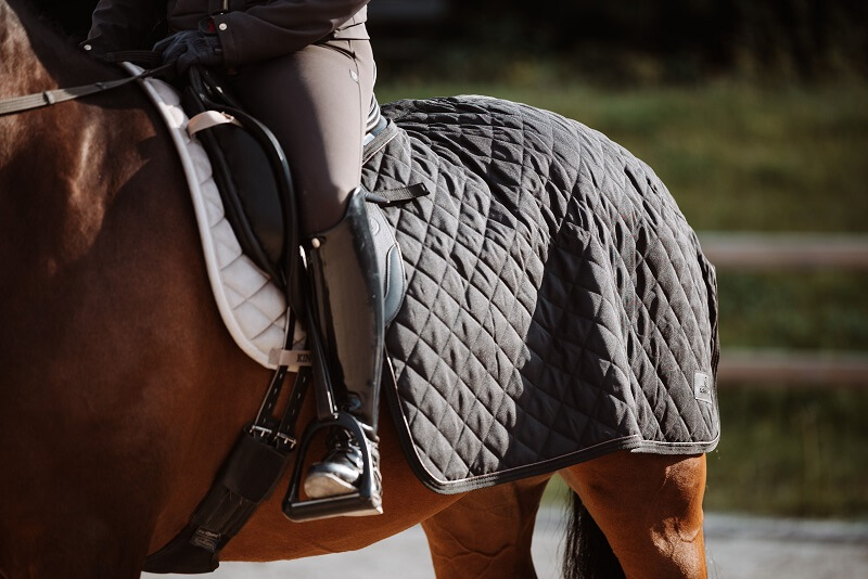 Pferd mit Kentucky Ausreitdecke