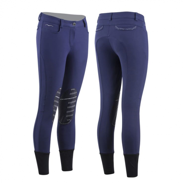 Animo Reithose Damen Nakira, Kniebesatz, Knee-Grip, weiß, blau, …