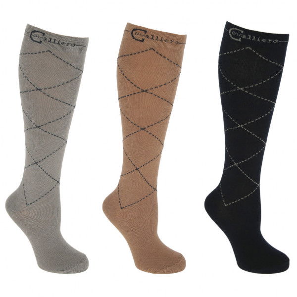 Covalliero Reitsocken Karo, 3er Set