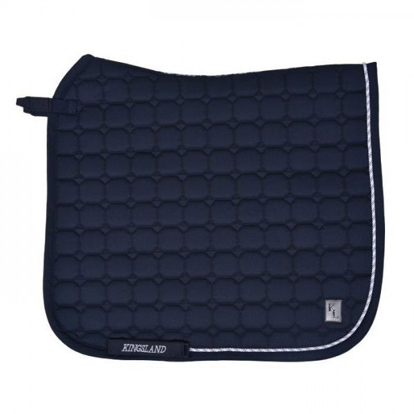 Kingsland Schabracke Classic Dressage Saddle Pad, Dressurschabrackeschabracke, weiß, blau