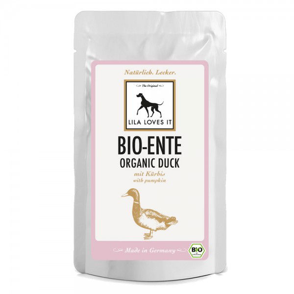 Lila Loves It Hundefutter Bio-Ente mit Kürbis, Nassfutter