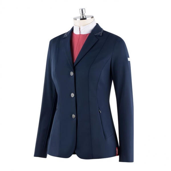 Animo Sakko Damen Loric, Jacket, Turniersakko, Turnierjacket, glitzer, schwarz, blau