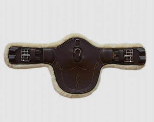 Kentucky Horsewear Sattelgurt, Stollengurt, Kurzgurt, Leder mit Lammfell