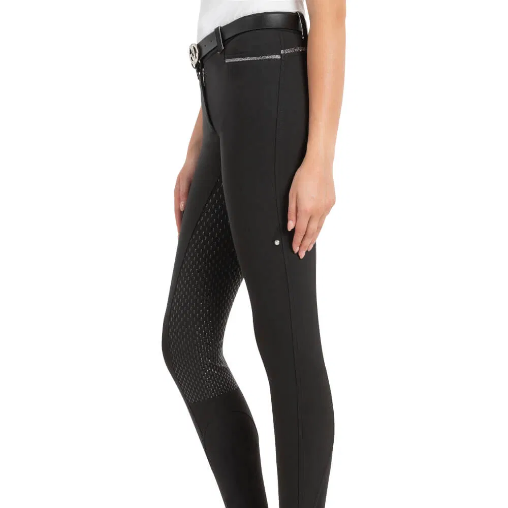 Equiline Gürtel Leder ECHILAE schwarz Schnalle Silber FS21 Equiline Gürtel Leder ECHILAE schwarz Schnalle Silber FS21