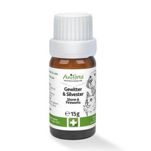 Aniforte® Ergänzungsfutter Bachblüten Beruhigungsglobuli, Gewitter und Silvester